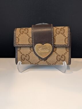 Gucci GG Beige and Brown Canvas Key Holder/Case